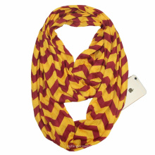 Новый популярный женский зимний конвертируемый шарф с принтом бесконечности, карман, петля, на молнии, карманные шарфы, зимний теплый шарф, шаль в стиле бохо